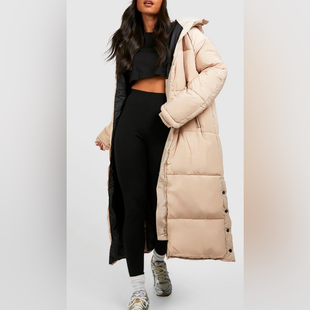 Boohoo long puffer jacket